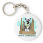Border Collie Flyball Keychain
