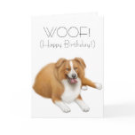 Border Collie Happy Birthday Card
