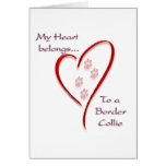 Border Collie Heart Belongs Card