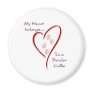 Border Collie Heart Belongs Refrigerator Magnet