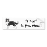 Border Collie Herding Bumper Sticker bumper stickers