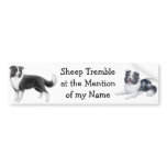 Border Collie Herding Bumper Sticker bumper stickers
