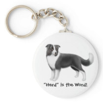 Border Collie Herding Dog Keychain