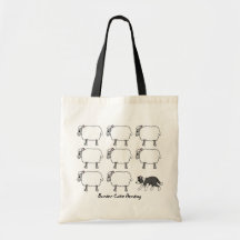 Border Collie Herding Sheep Bag