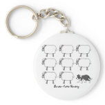Border Collie Herding Sheep Keychain