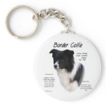 Border Collie History Design keychains