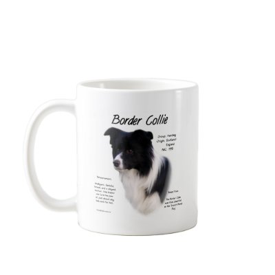 Border Collie History Design Coffee Mug by GreyWolfCreation