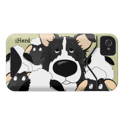 Border Collie - iHerd Iphone 4 Id Case by NothinButtDogs