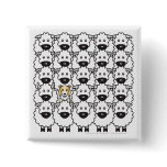 Border Collie in the Sheep Pinback Buttons