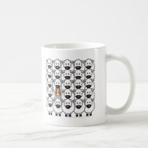 Border Collie in the Sheep Coffee Mugs