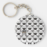 Border Collie in the Sheep Key Chain