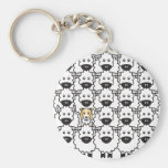 Border Collie in the Sheep Keychain