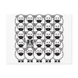 Border Collie in the Sheep Post Card