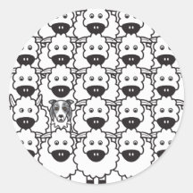 Border Collie in the Sheep Sticker