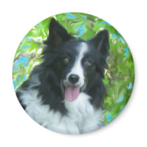 Border Collie Fridge Magnet