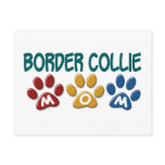 BORDER COLLIE MOM Paw Print 1 Postcard