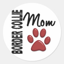 Border Collie Mum 2 Round Sticker