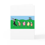 Border Collie Pied Piper Greeting Card