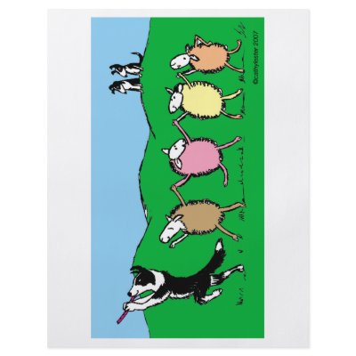 Border Collie Pied Piper Full Color Flyer by cathylester