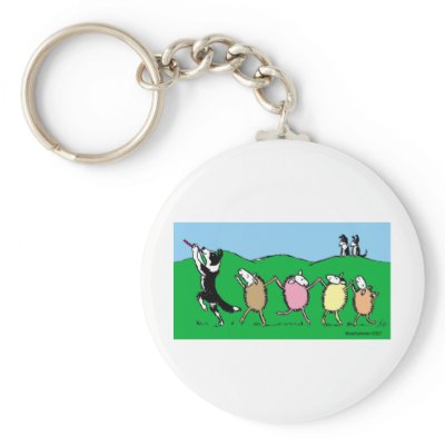 Border Collie Pied Piper Keychain by cathylester