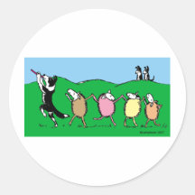 Border Collie Pied Piper Sticker
