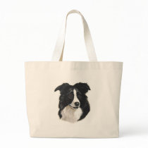 Border Collie Portrait Tote Bag