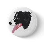 Border Collie Portrait Button