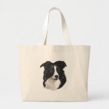 Border Collie Portrait Tote Bag