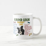 Border Collie Property Laws 4 Coffee Mugs