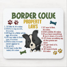 Border Collie Property Laws 4 Mouse Mat