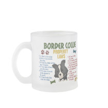 Border Collie Property Laws 4 Coffee Mugs