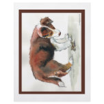Border Collie Puppy & Grasshopper Flyer Design