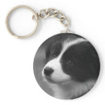Border Collie Puppy Keychain