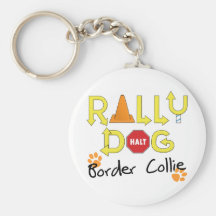 Border Collie Rally Dog Keychains