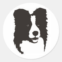 Border Collie Round Sticker