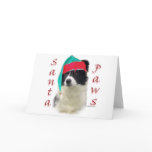 Border Collie Santa Paws Greeting Cards