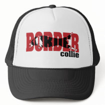 Border Collie silhouette, jumping Hat