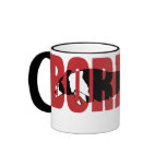 Border Collie silhouette, jumping Mugs