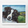 Border collie smile mouse pad