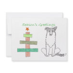 Border Collie Stick Tree Invitation