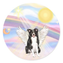 Border Collie Round Stickers