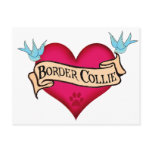 Border Collie Tattoo Heart