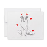 Border Collie  Valentine Ears Custom Announcement