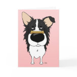 Border Collie Valentine's Day Card