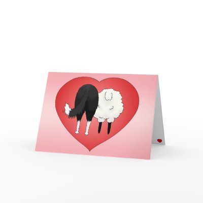 Border Collie Valentine's Day by NothinButtDogs