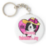 Border Collie Valentine's Day Gifts Key Chain