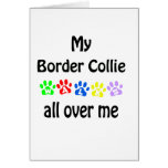 Border Collie Walks Design Greeting Cards