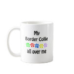 Border Collie Walks Design Coffee Mugs