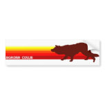 Border Collie With Stripes Bumper Sticker bumper stickers