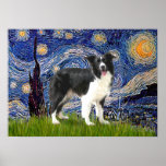 Border Collie (Z) - Starry Night Posters